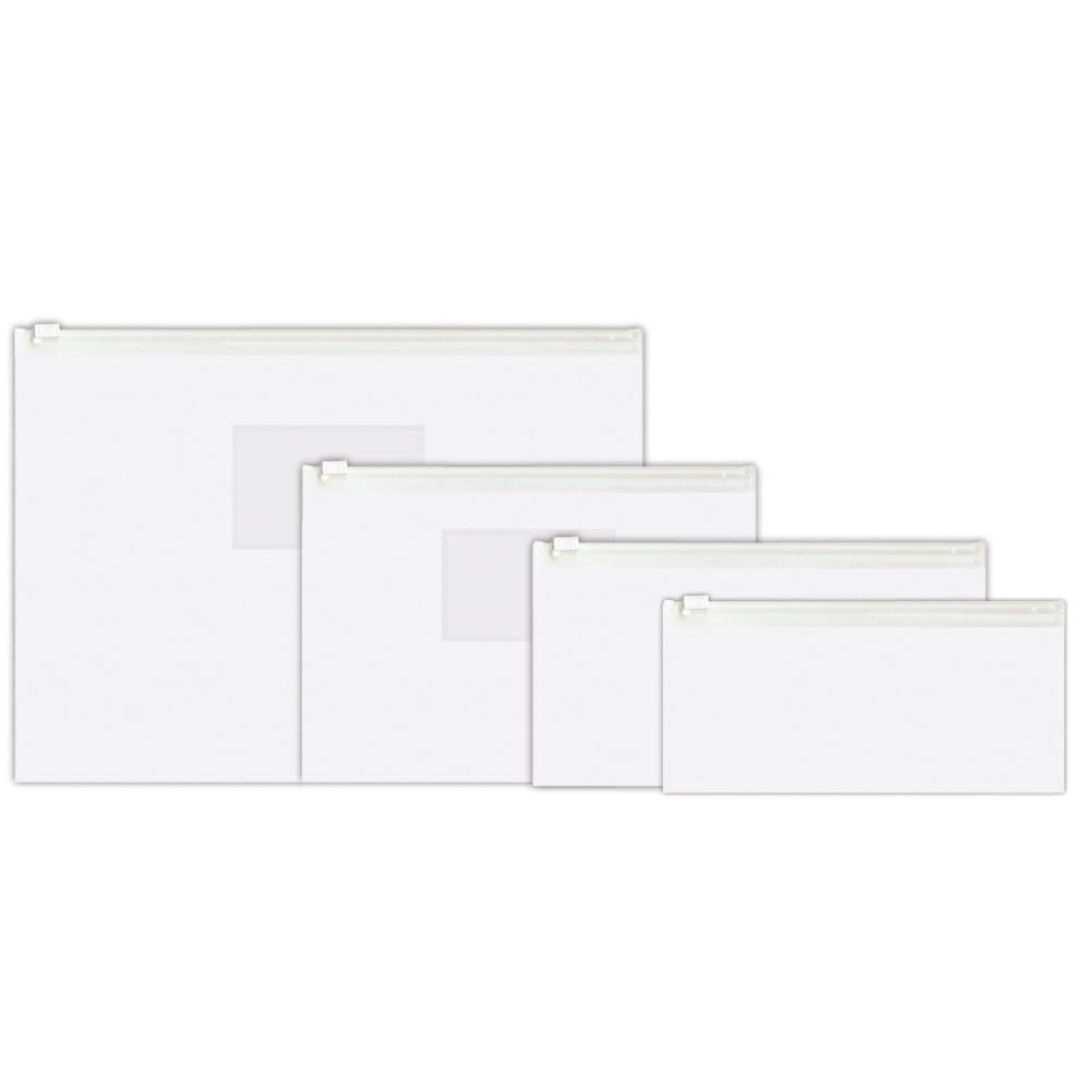 Pasta Zip Bag Malote Of cio A4 36x26cm Cristal Liso Pct 5 Unidades Chies